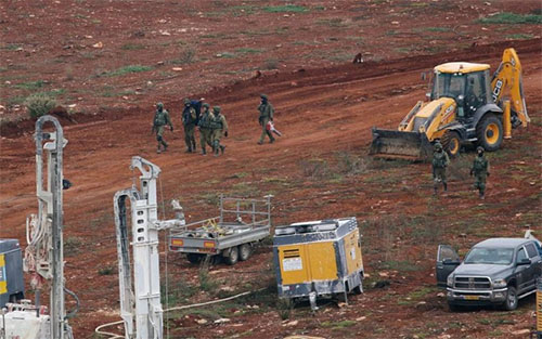 El enemigo sionista concluye su espectáculo antitúneles en la frontera libanesa